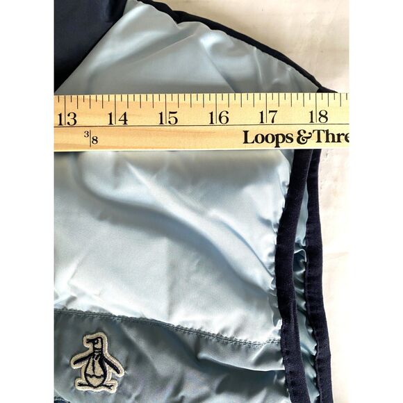 NWT Original Penguin Color Block Lightweight Puffer Vest Blue Pockets Sz XL - Picture 6 of 13